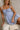 Carolina Blue & White Stripe Flare Mini Dress- close up front view
