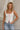 Davina White & Red Eyelet Knit Tank- front view
