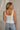Davina White & Red Eyelet Knit Tank- back view