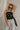 Faye Black & White Polka Dot Sash Tank- top front view