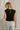 Lylah Black Cinched Tie Sleeveless Top- full back view