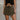 Rhea Cheetah Denim Skort- front view