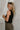 Marie Black Scallop Front Tie Vest- back side view