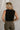 Marie Black Scallop Front Tie Vest- full back view