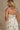 Daniella Cream Multi Floral Scallop Midi Dress- close up back view