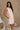 Liana Blush Pink & Cream Floral Linen Mini Dress- front view