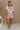 Bristol Red & White Stripe Denim Shorts- front full body view