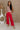 Jenna Red Wide Leg Pants - full body front view