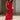 Bianca Red Knit Sleeveless Midi Dress - full front view