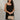 Aubrey Black Scallop Trim Mini Dress - front view