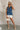 Charlotte Blue Scallop Print Tank Top - full body front view