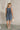 Darcy Washed Denim Pleated Romper - full body back view