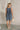 Darcy Washed Denim Pleated Romper - full body back view