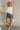 Becca Cream Eyelet Button-Up Tank Top - full body front view