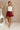 Kelsey Burgundy Pleated Skort - full body front view