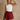 Kelsey Burgundy Pleated Skort - front view