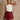 Kelsey Burgundy Pleated Skort - front view