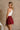 Kelsey Burgundy Pleated Skort - upper body side view