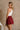 Kelsey Burgundy Pleated Skort - upper body side view