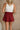 Kelsey Burgundy Pleated Skort - back view