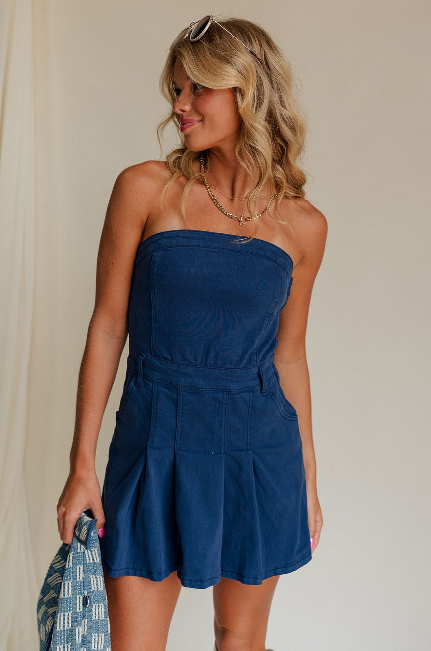 Strapless Flare Mini Dress: Comfort Meets Elegance Red / L Strapless Flare Mini Dress: Comfort Meets Elegance Red / L