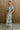 Farrah Teal Multi Floral Puff Sleeve Midi Dress - full body frontal side view