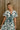 Farrah Teal Multi Floral Puff Sleeve Midi Dress - upper body front view