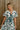 Farrah Teal Multi Floral Puff Sleeve Midi Dress - upper body front view