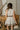 Adalynn Brown & Cream Striped Mini Dress - back view