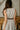 Adalynn Brown & Cream Striped Mini Dress - close up back view