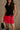 Everleigh Red Denim Cargo Skort - front view