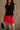 Everleigh Red Denim Cargo Skort - front view