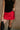 Everleigh Red Denim Cargo Skort - front