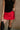 Everleigh Red Denim Cargo Skort - front
