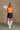 Sara Orange Sleeveless Bodysuit - full body front view