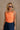Sara Orange Sleeveless Bodysuit - front view