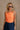 Sara Orange Sleeveless Bodysuit - front view