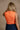 Sara Orange Sleeveless Bodysuit - back view
