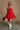 Kelly Red Drop Waist Sleeveless Mini Dress - full body front view