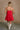 Kelly Red Drop Waist Sleeveless Mini Dress - full body back view