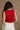 Kyra Red & White Sleeveless Sweater - back view