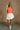 Kyra Orange & White Sleeveless Sweater - full front view