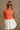 Kyra Orange & White Sleeveless Sweater - front