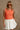 Kyra Orange & White Sleeveless Sweater - front