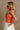 Kyra Orange & White Sleeveless Sweater - close side view