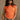 Daisy Orange Ruched Knit Tank Top - close front view