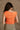 Daisy Orange Ruched Knit Tank Top - back 