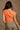 Daisy Orange Ruched Knit Tank Top - back view