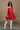 Emily Red Bubble Hem Sleeveless Mini Dress - full body front view 