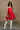 Emily Red Bubble Hem Sleeveless Mini Dress - full body front view 